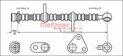 Шлангопровод (METZGER: 4113600)